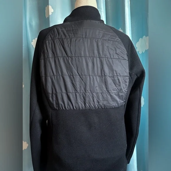 Spyder knit and nylon jacket. Black zip up- L - Picture 2 of 7